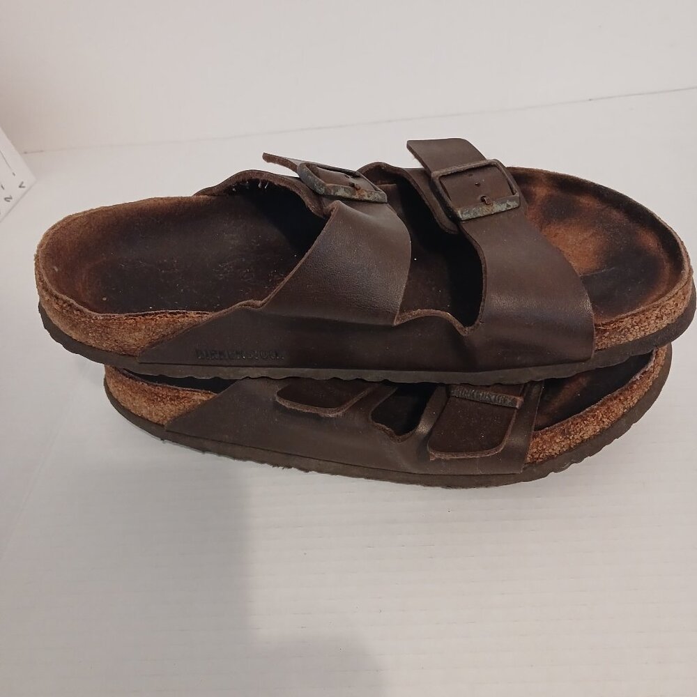 Birkenstock Double Strap Sandals Brown 11-11.5 in Long - Picture 2 of 13